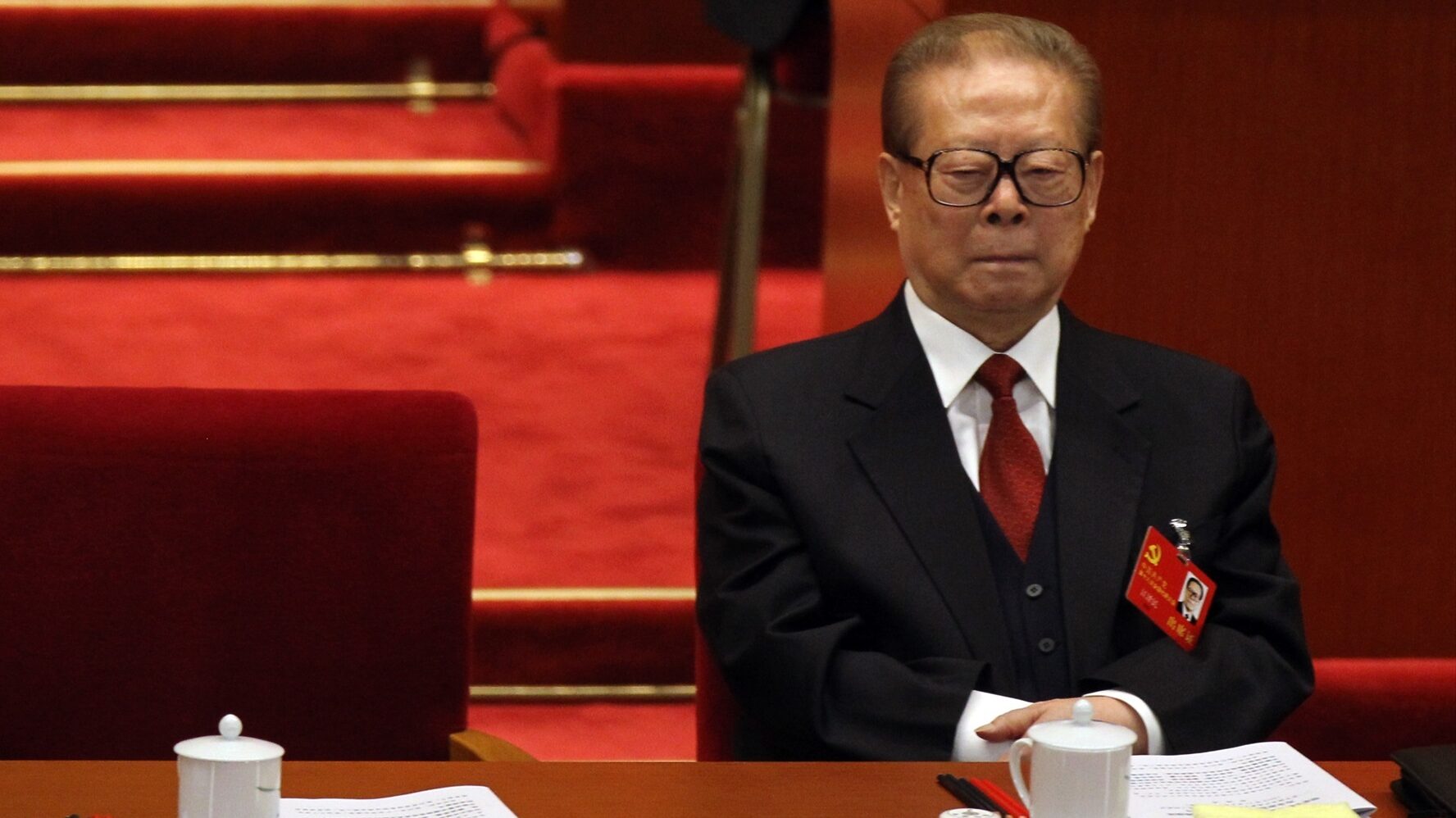 El expresidente de China Jiang Zemin durante un congreso del Partido Comunista de China en 2012