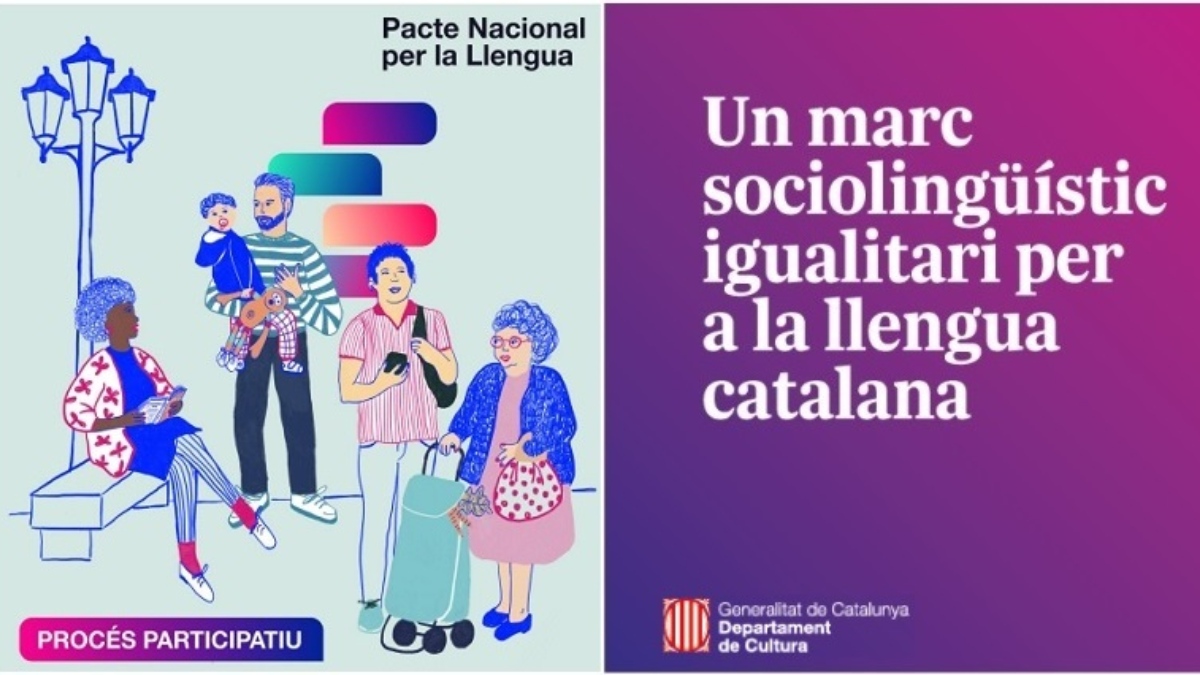 Cartel del Departamento de Cultura del Govern difundido en catalán