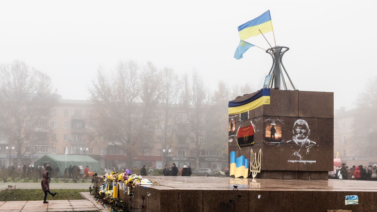 Plaza de la Libertad de Jersón, en Ucrania.