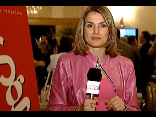 La reina Letizia cuando trabajó como periodista en CNN+