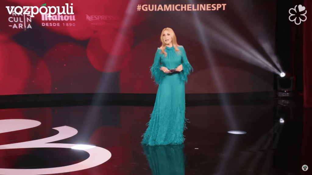 Berta Collado, presentadora de Gala Michelin 2023
