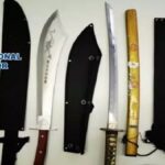 Varias armas blancas incautadas por agentes de la Policía Nacional