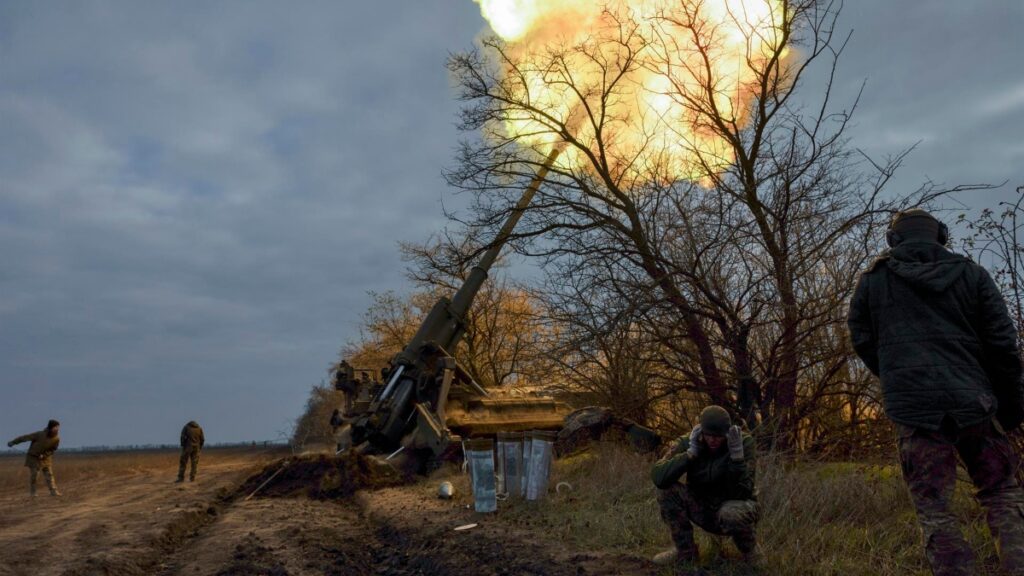 Militares ucranianos en el área de Jersón
