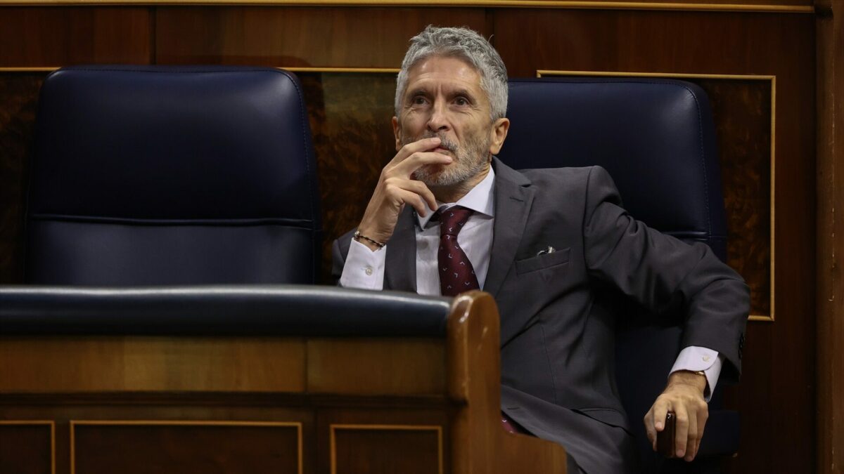El ministro del Interior, Fernando Grande-Marlaska en el Congreso