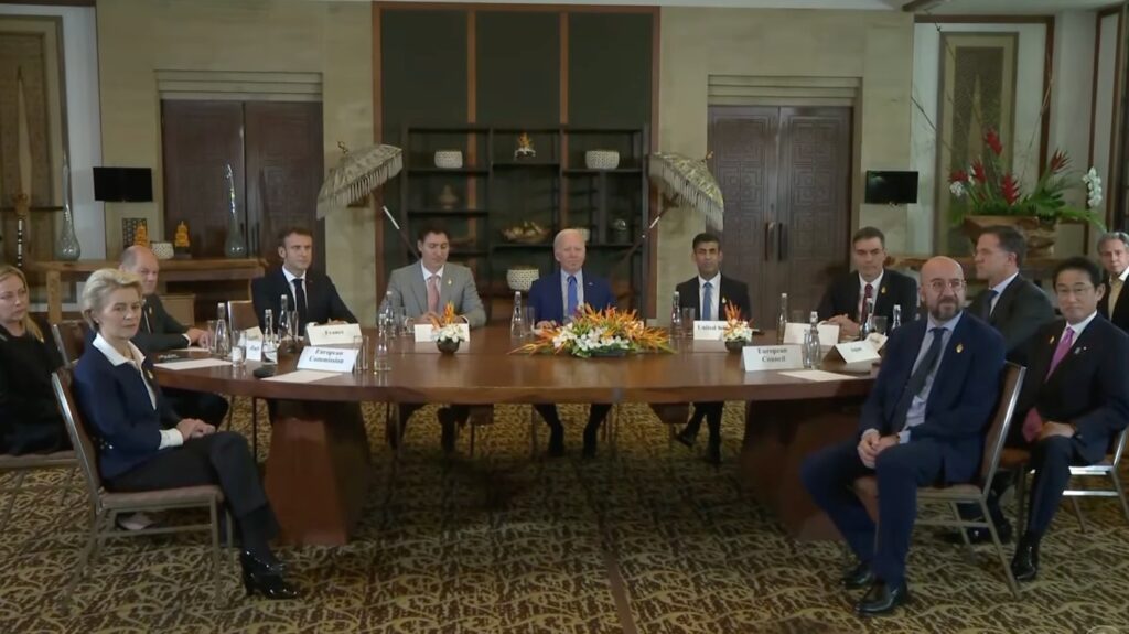 Reunión de emergencia de los líderes mundiales presentes en el G20 para hablar sobre la caída del misil en Polonia