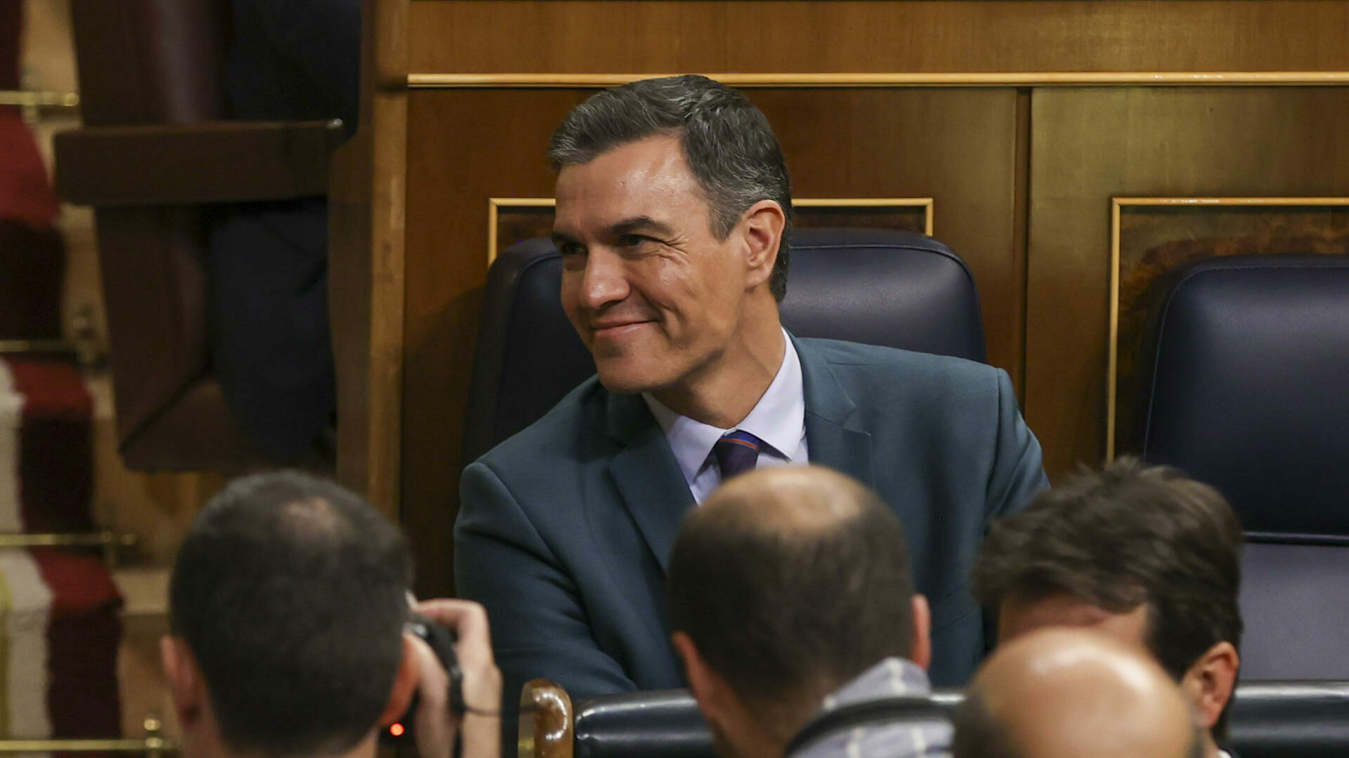 El presidente del Gobierno, Pedro Sánchez, este jueves, en el Congreso.