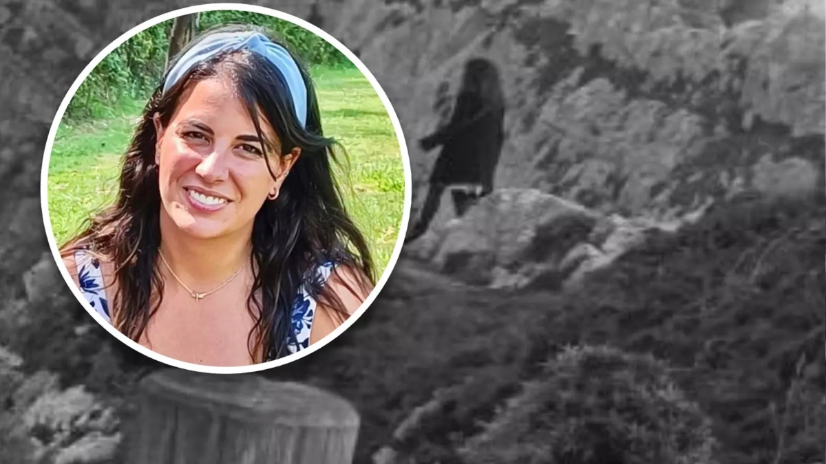 La imagen de la psicóloga desaparecida Sandra Bermejo junto a la instantánea que tomó un ciclista un día después de su desaparición