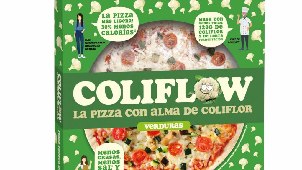 Coliflow y Glovo se alían para llevar a domicilio las pizzas con base con coliflor en Barcelona, Madrid y Valencia