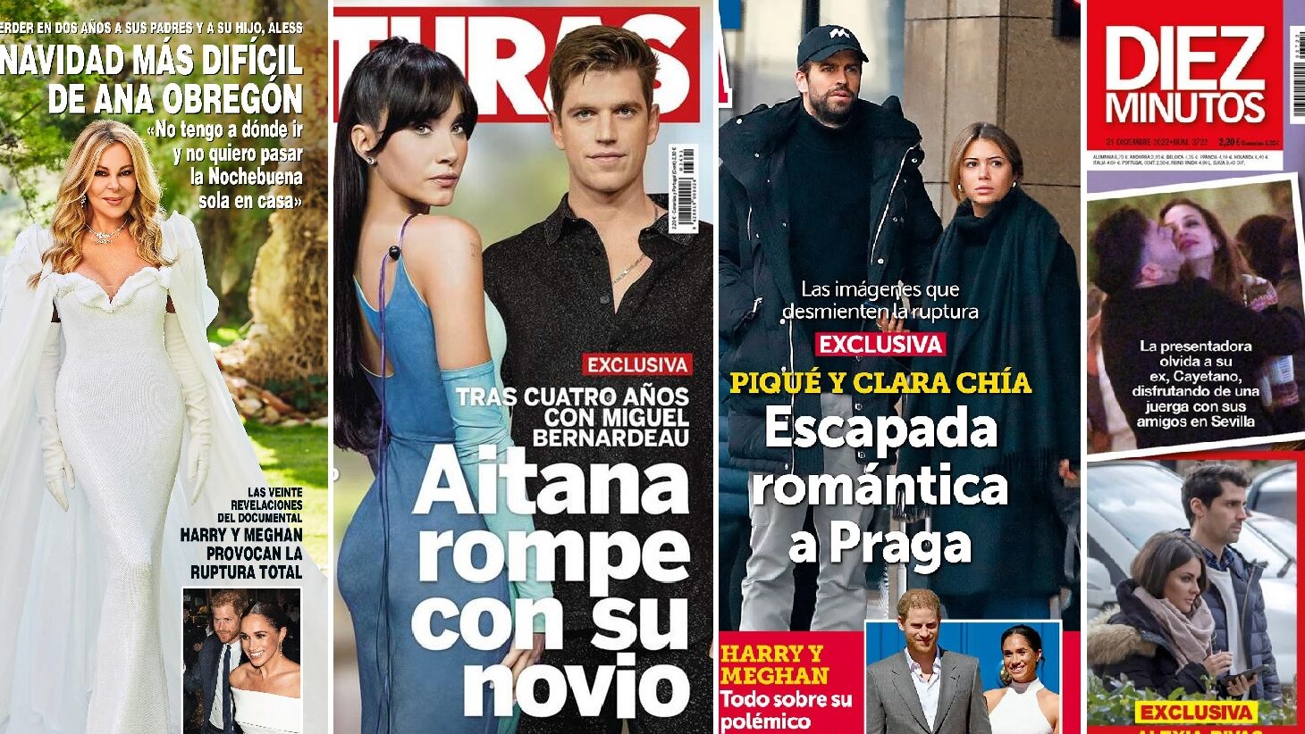 Ana Obregón, la ruptura de Aitana y Miguel Bernardeau, Piqué y Eva González, en las portadas de las revistas