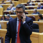 El ministro de Presidencia, Félix Bolaños, este miércoles, en el Senado.