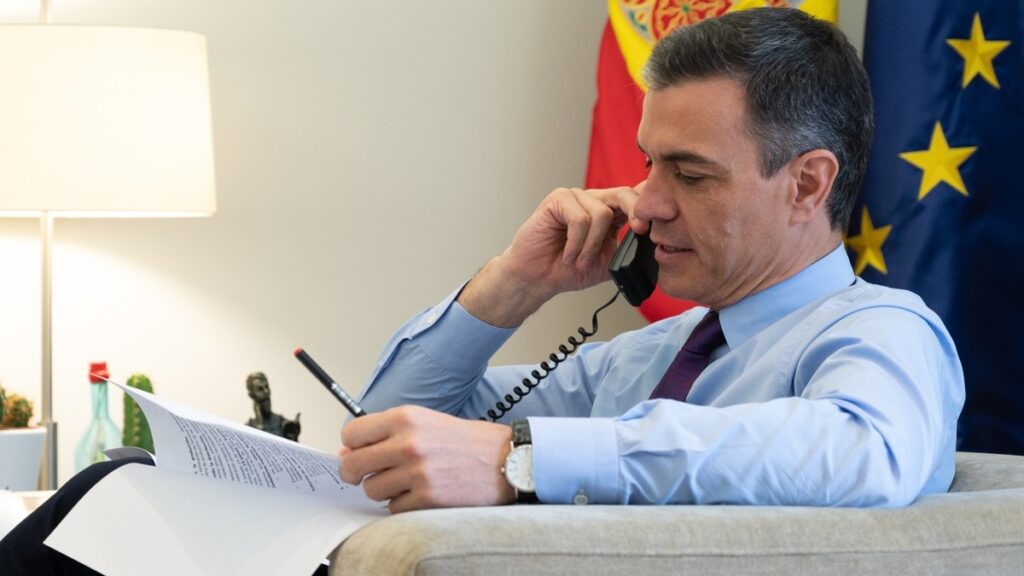 El presidente del Gobierno, Pedro Sánchez, en Moncloa, en una imagen de archivo.