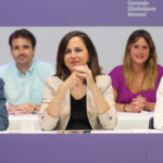 (I-D) La secretaria de Organización de Podemos, Lilith Verstrynge; la ministra de Derechos Sociales, Ione Belarra; y la ministra de Igualdad, Irene Montero, en una imagen de archivo.