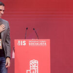 El presidente del Gobierno, Pedro Sánchez, en la internacional socialista (PSOE) celebrada en Madrid, el pasado mes de noviembre.