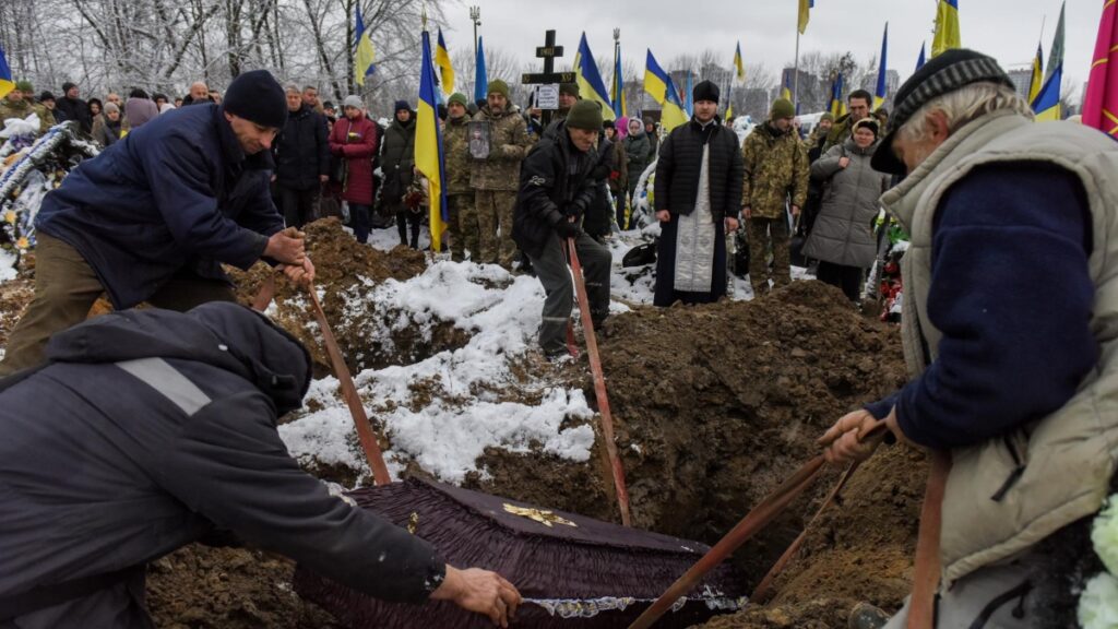 Funeral de un soldado ucraniano