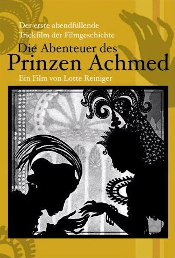 Cartel de la película 'Las aventuras del príncipe Achmed', de Lotte Reininger, altertativa para Navidad