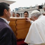 El papa Francisco durante el funeral del pontífice emérito, Benedicto XVI