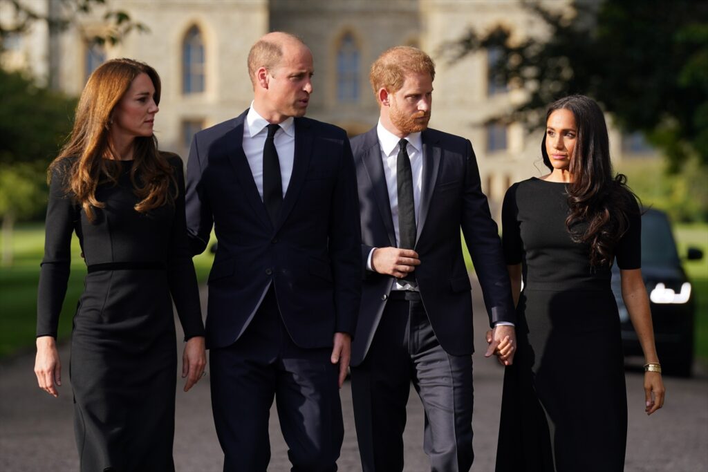 Kate Middleton, el príncipe Guillermo, Harry y su mujer, Meghan Markle