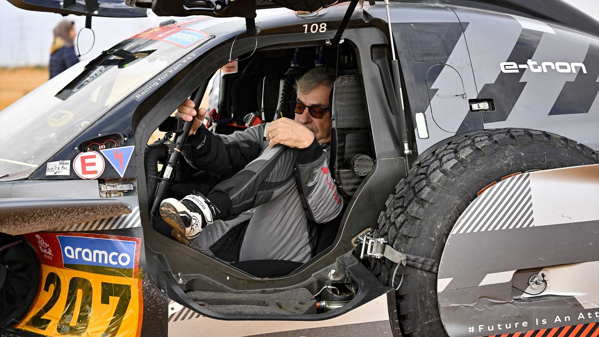 El piloto español Carlos Sainz en el Dakar 2023