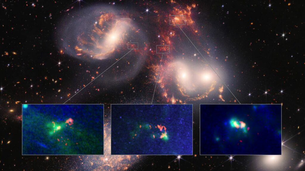 Esta colisión de galaxias parece una película de Michael Bay