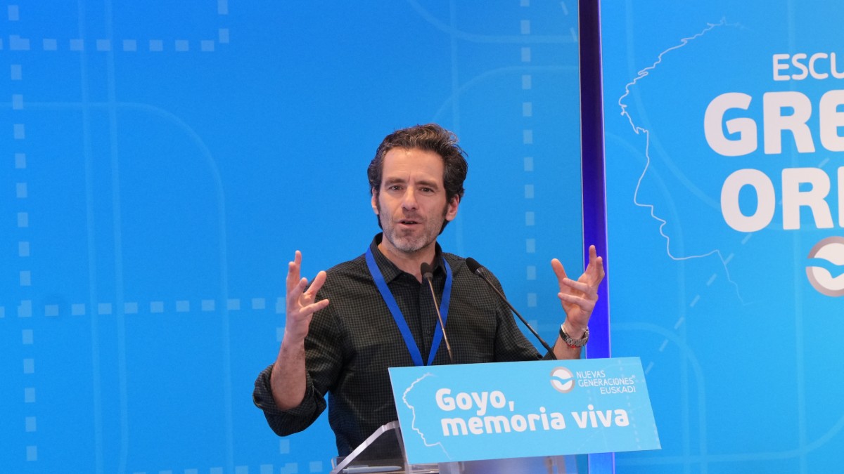 Borja Sémper interviene durante la clausura de la primera edición de la Escuela Gregorio Ordóñez