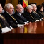 Magistrados del Tribunal Constitucional en el acto de toma de posesión de los cuatro nuevos miembros