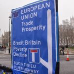 Pancarta contra el Brexit en las calles de Londres
