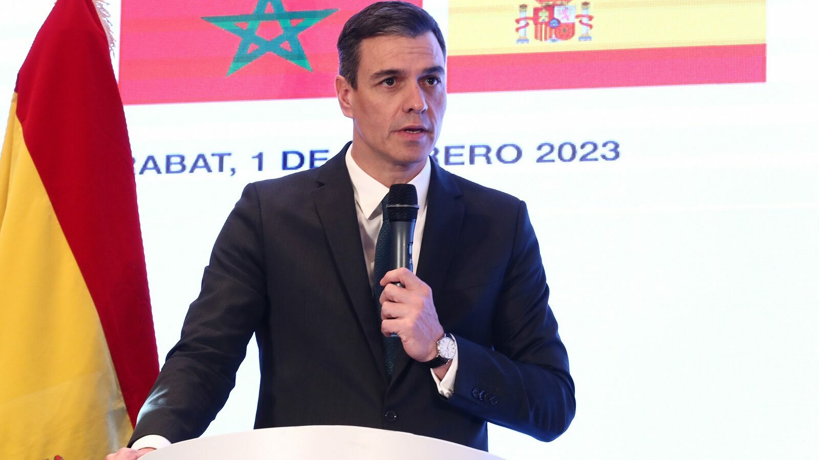Pedro Sánchez, en Marruecos, tras aterrizar para la Reunión de Alto Nivel