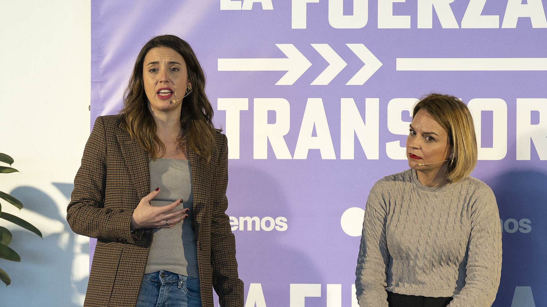 La ministra de Igualdad, Irene Montero, participa en un acto político de Podemos en Lanzarote
