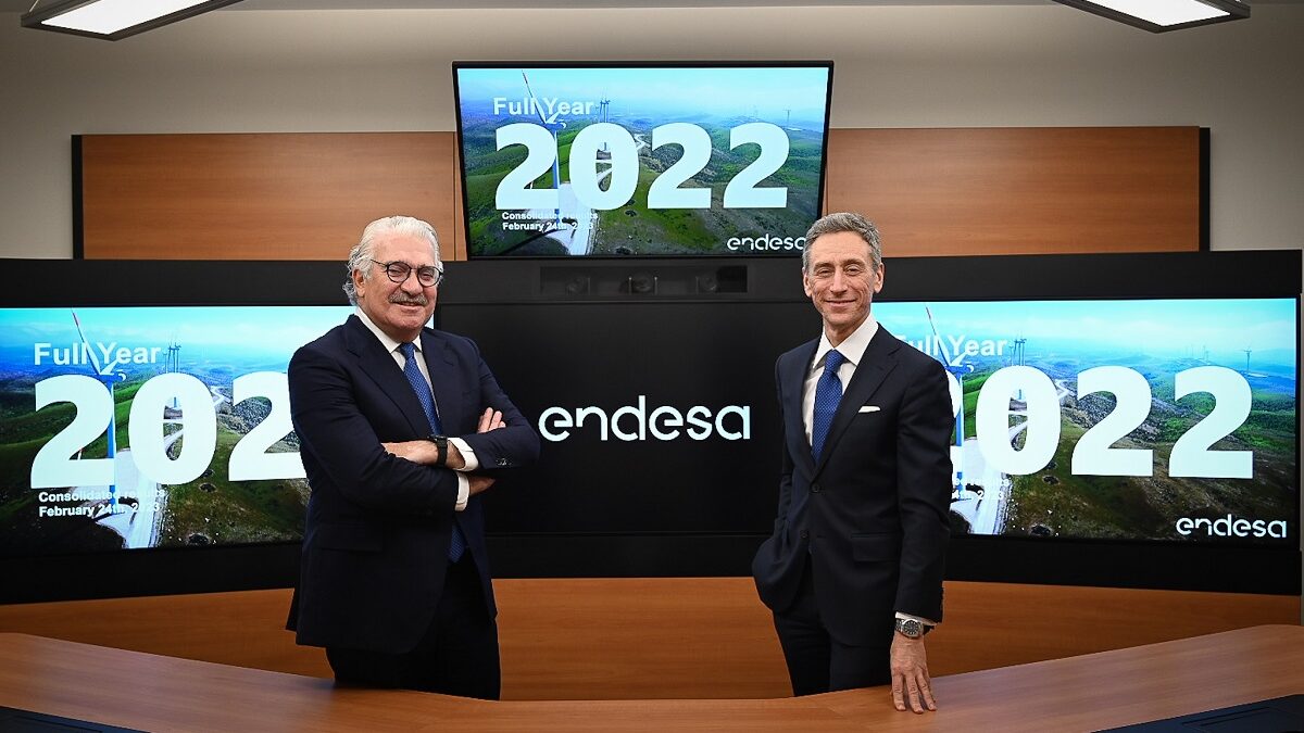José Bogas, consejero delegado de Endesa, y Marco Palermo, director financiero de Endesa