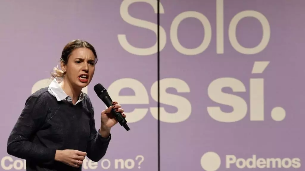 La ministra de Igualdad Irene Montero