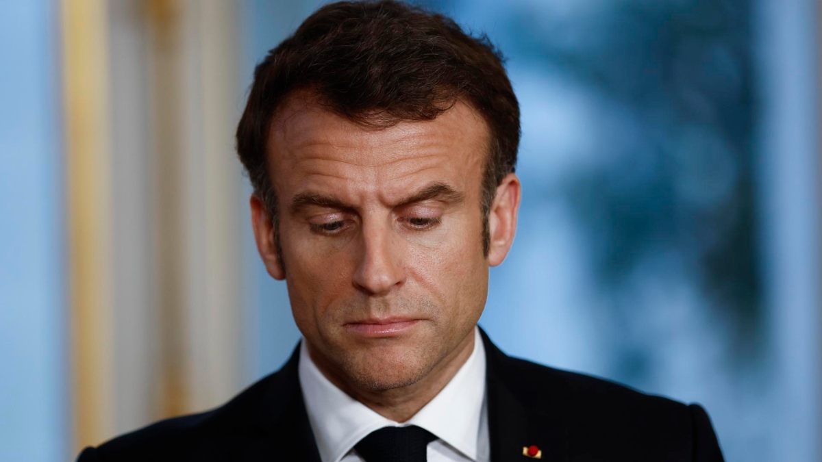 Emmanuel Macron durante la visita del presidente de Costa Rica a París