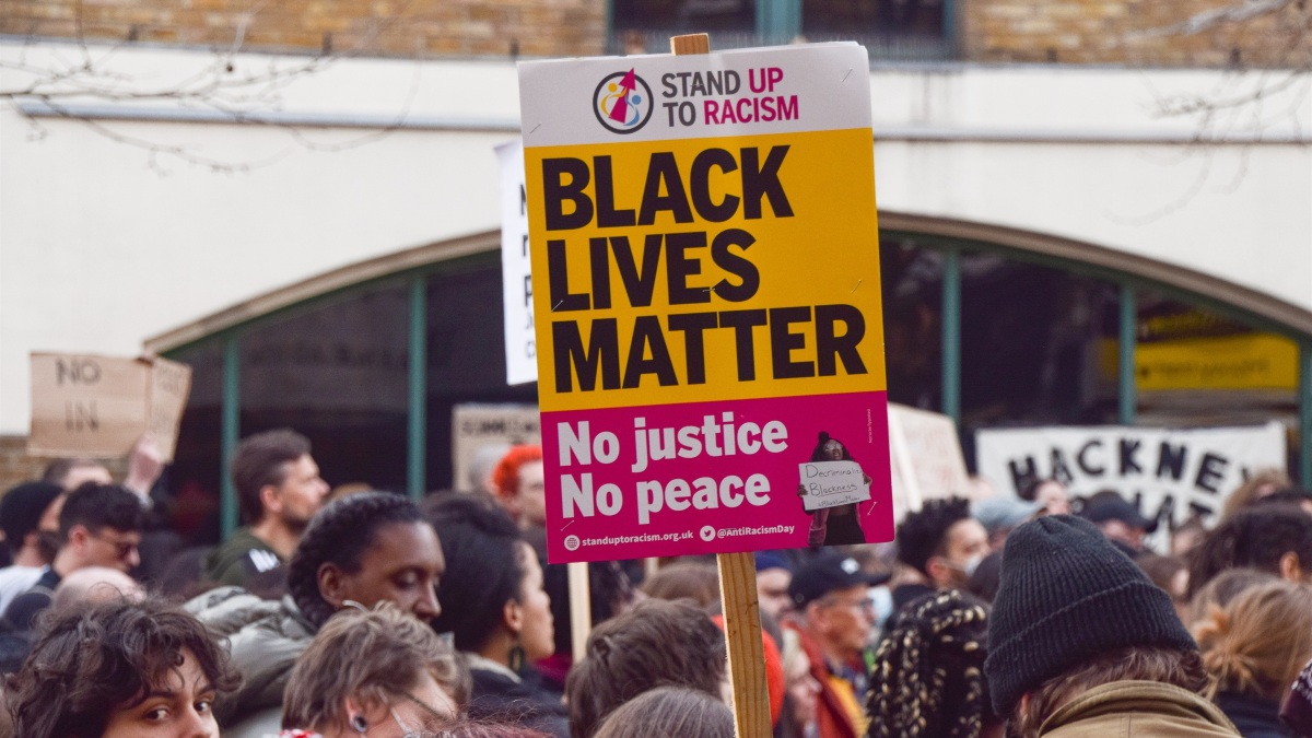 Un cartel de 'Black Lives Matter' Estados Unidos