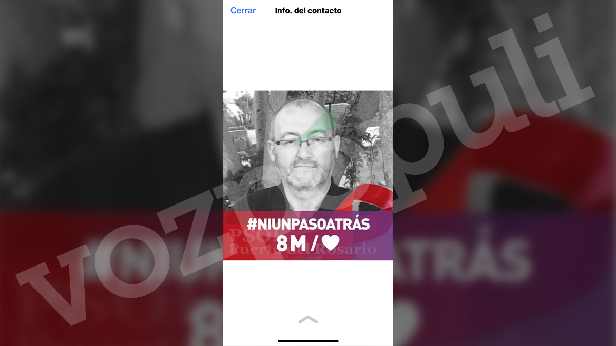 Imagen de perfil en la red Whatsapp de Juan Bernardo Fuentes Curbelo, alias 'tito Berni'.