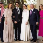 Los reyes de Jordania y la familia, en la boda de la princesa Iman