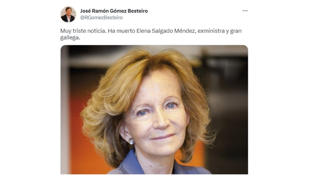 Tuit 'fake' sobre la muerte de Elena Salgado