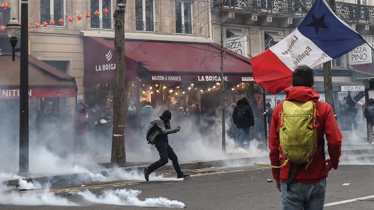 Protestas contra la reforma de las pensiones en París