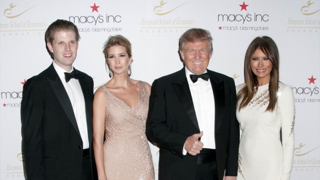 Eric Trump, Ivanka Trump, Donald Trump y Melania Trump