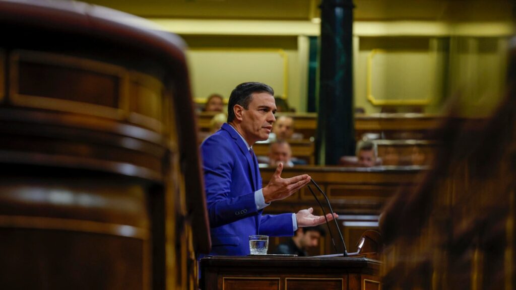 Pedro Sánchez en la moción de censura