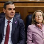 Pedro Sánchez y Nadia Calviño, en el Congreso de los Diputados