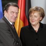 Angela Merkel con Gerhard Schroeder