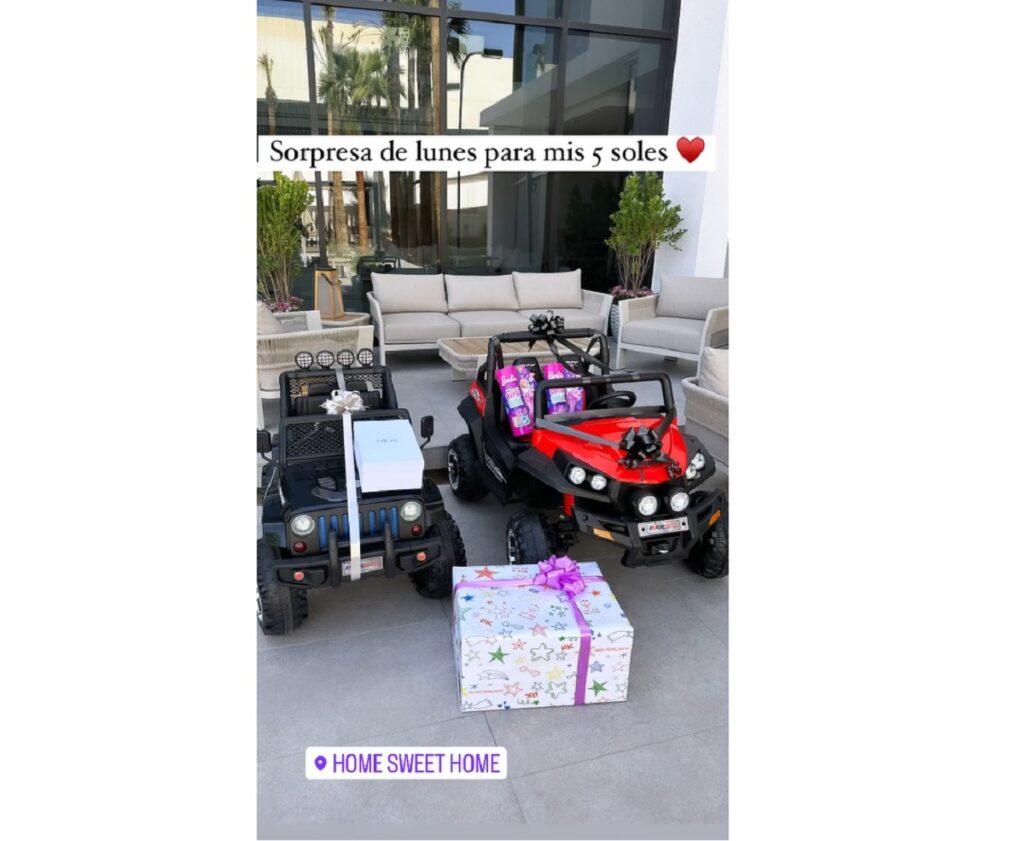 Georgina Rodríguez ha compartido un Story de Instagram con estos regalos para sus cinco hijos