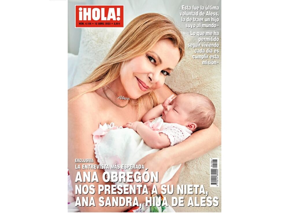 La portada de la revista ¡Hola! con Ana Obregón y su nieta, Ana Sandra, la hija de Aless Lequio