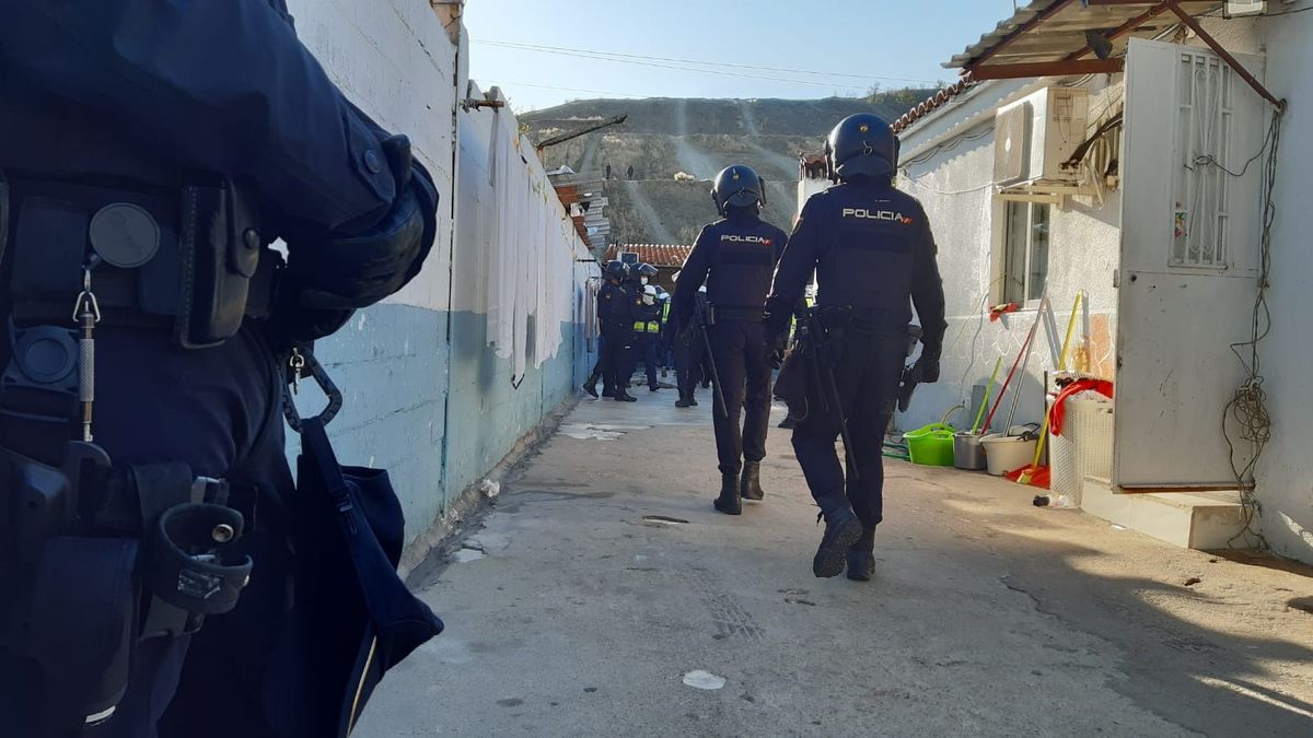 Una operación de la Policía Nacional en la Cañada Real