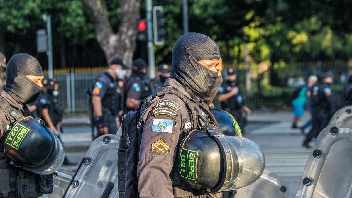 Agentes de la Policía Militar de Brasil.