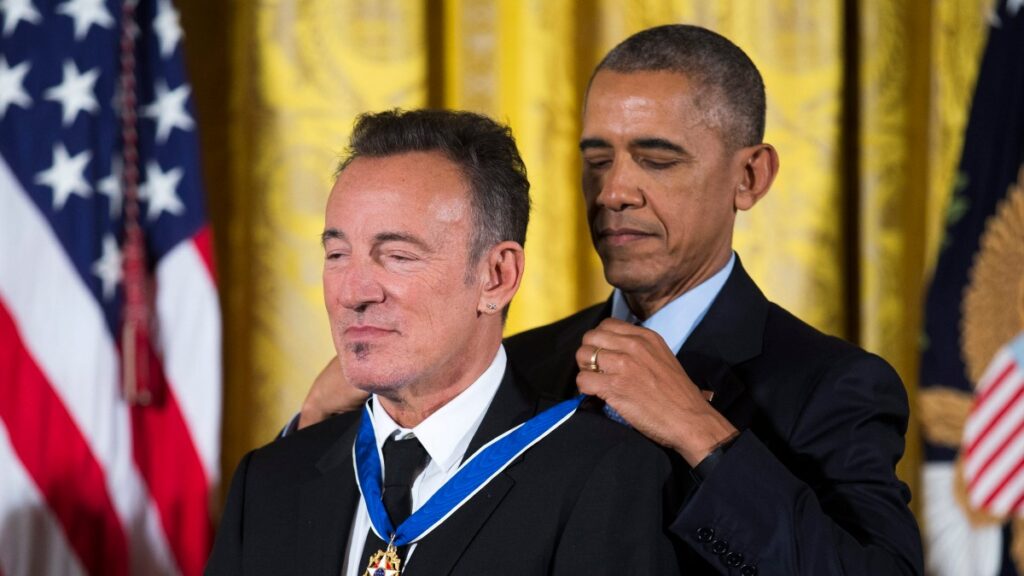 Bruce Springsteen junto a Barack Obama