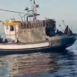 Captura del vídeo de un supuesto barco pesquero de Marruecos en aguas cercanas a Motril