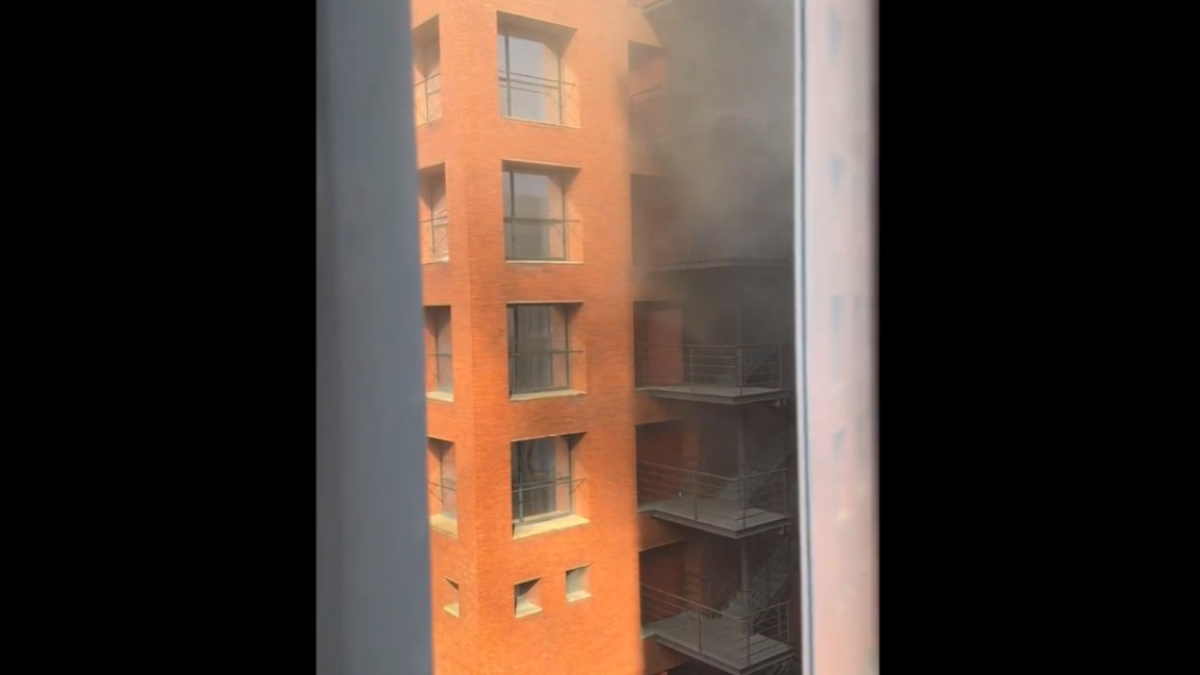 Incendio en el CES en Madrid