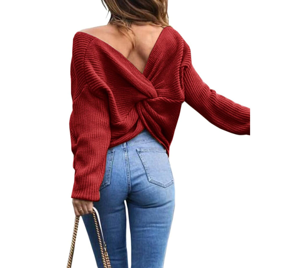 Jersey con escote en la espalda 'oversize' 