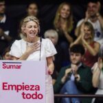 Yolanda Díaz, interviene en el acto 'Empieza todo' de la plataforma Sumar