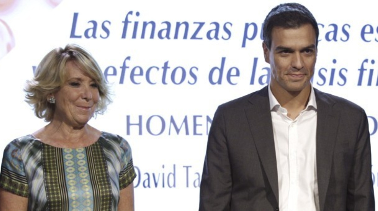 Esperanza Aguirre y Pedro Sánchez en una imagen de archivo